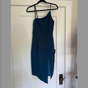 Lulu Blue Slit Dress